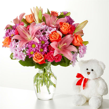 One and Only Bouquet and Bear Bundle – J ALEXANDER'S FLORIST, Jackson MI