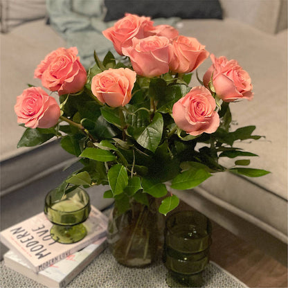Long Stem Pink Rose Bouquet – J ALEXANDER'S FLORIST, Jackson MI