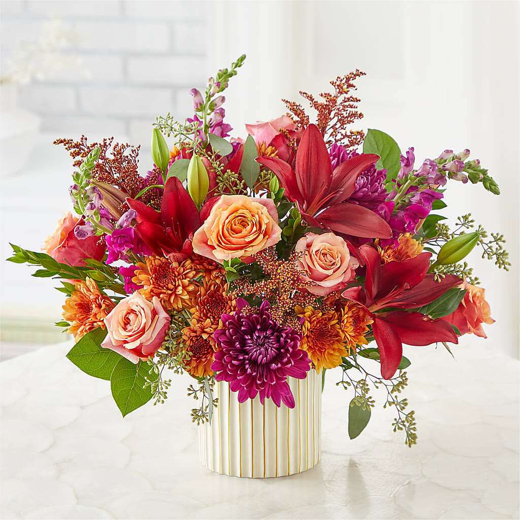 Burgundy Landscape Bouquet – J ALEXANDER'S FLORIST, Jackson MI