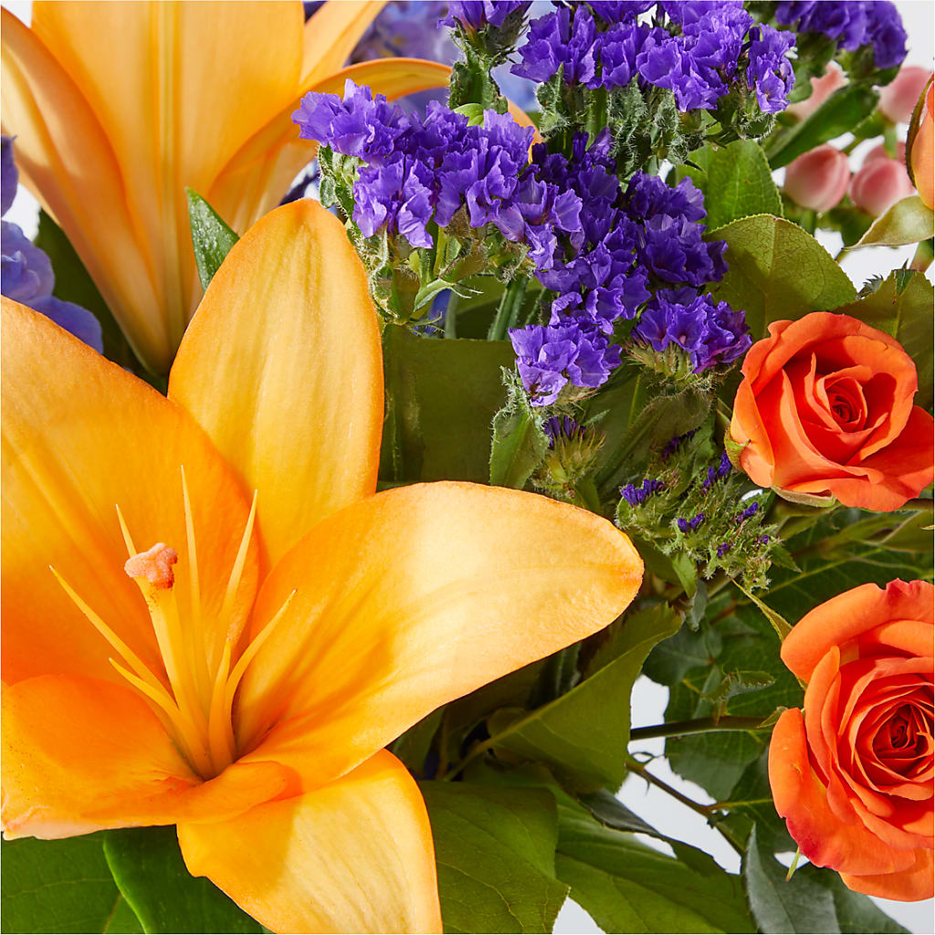 Radiant Citrus Bouquet – J ALEXANDER'S FLORIST, Jackson MI