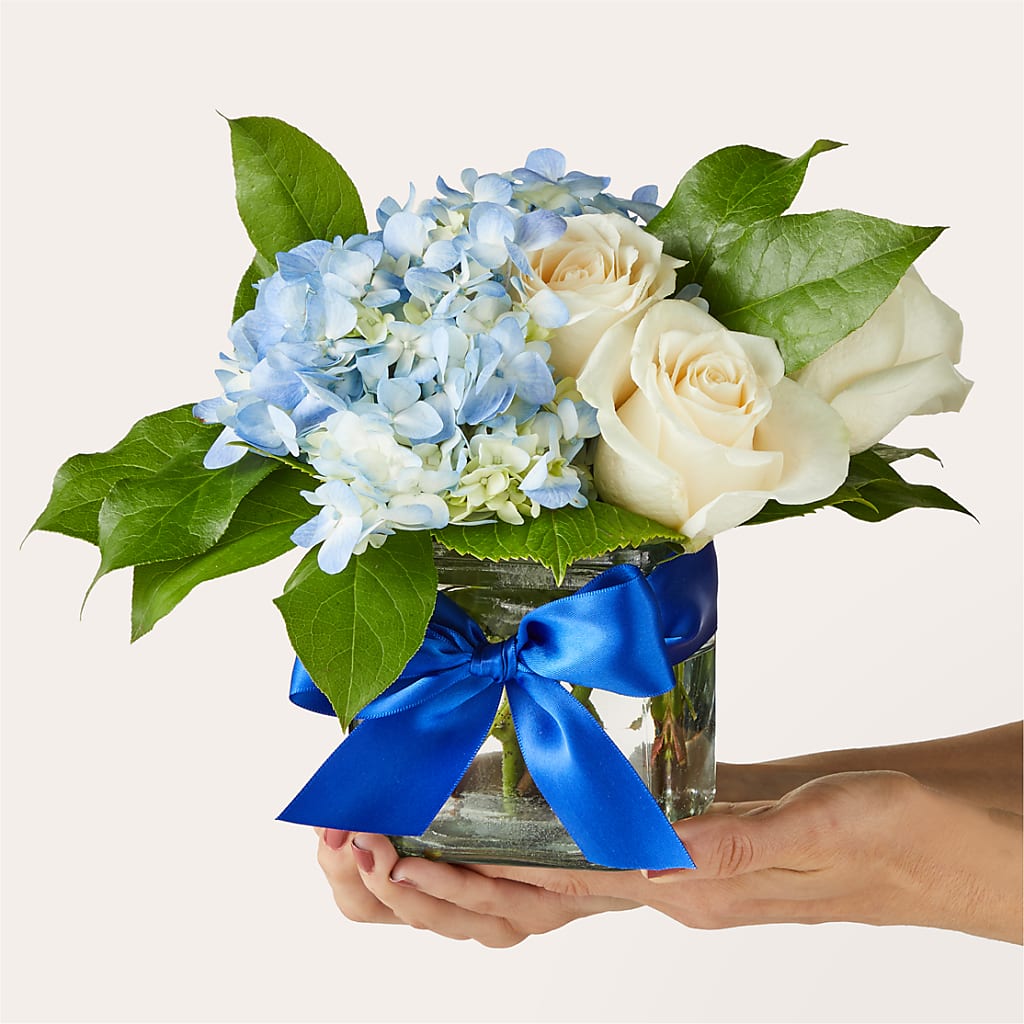 Sky Blue Delight Bouquet – J ALEXANDER'S FLORIST, Jackson MI