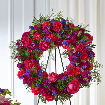 Calming Colors Wreath – J ALEXANDER'S FLORIST, Jackson MI