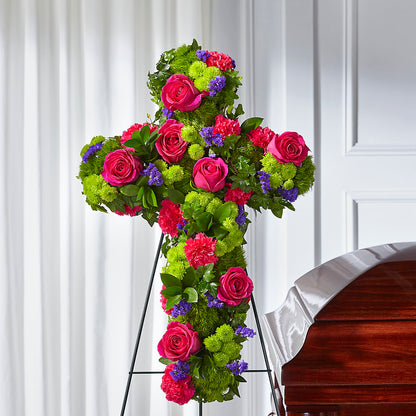 Tribute Rose Floral Cross – J ALEXANDER'S FLORIST, Jackson MI
