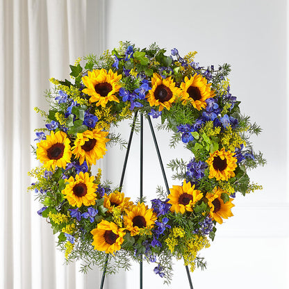 Bright Rays Wreath – J ALEXANDER'S FLORIST, Jackson MI