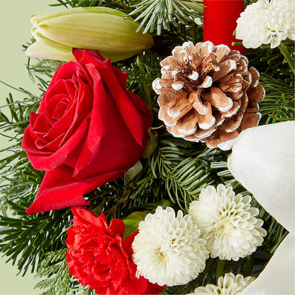 Seasonal Festivities Centerpiece – J ALEXANDER'S FLORIST, Jackson MI