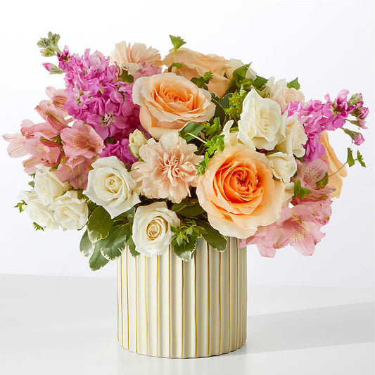 Paradise Bouquet with Ivory Vase – J ALEXANDER'S FLORIST, Jackson MI