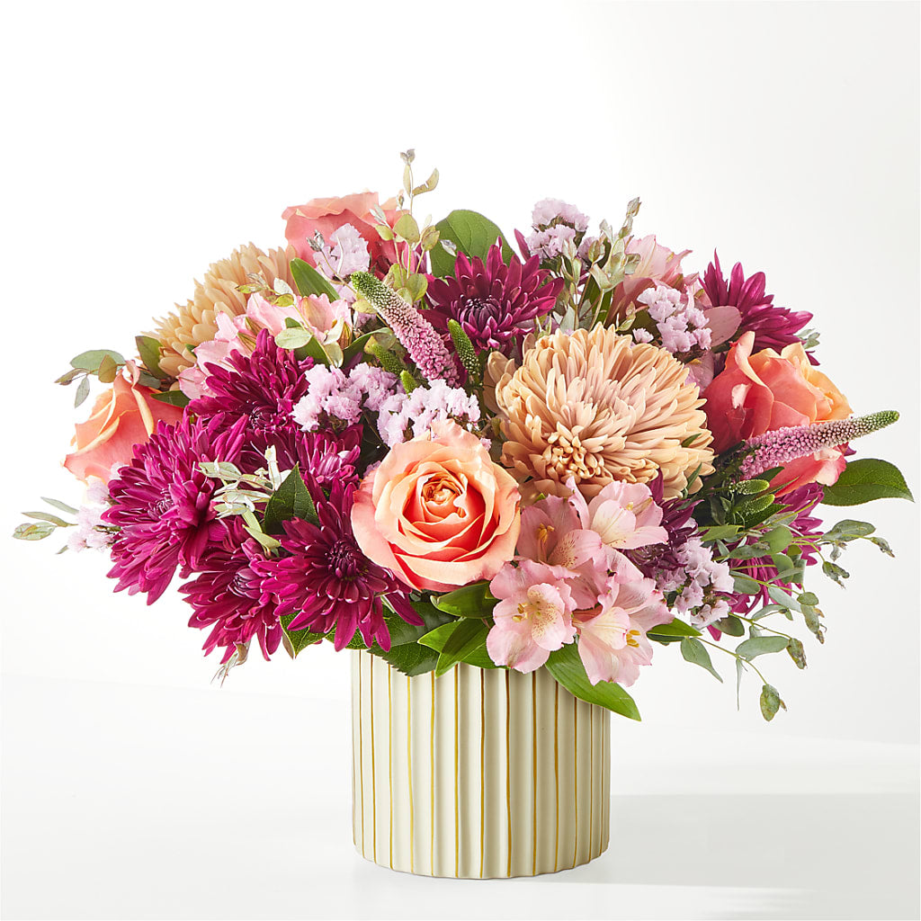 Berry Cobbler Bouquet with Ivory Vase – J ALEXANDER'S FLORIST, Jackson MI