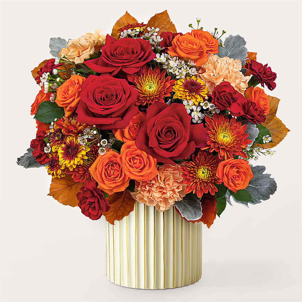 Merlot Bouquet with Ivory Vase – J ALEXANDER'S FLORIST, Jackson MI