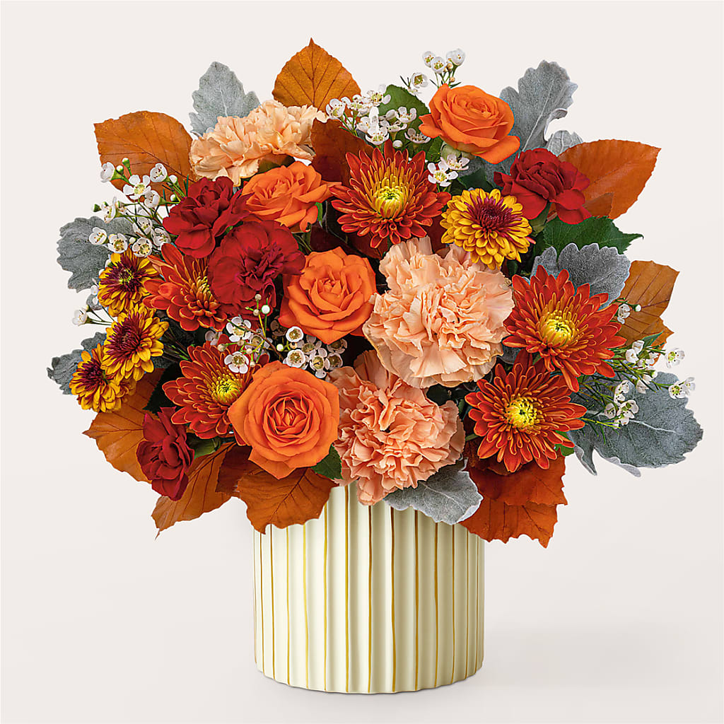 Merlot Bouquet with Ivory Vase – J ALEXANDER'S FLORIST, Jackson MI